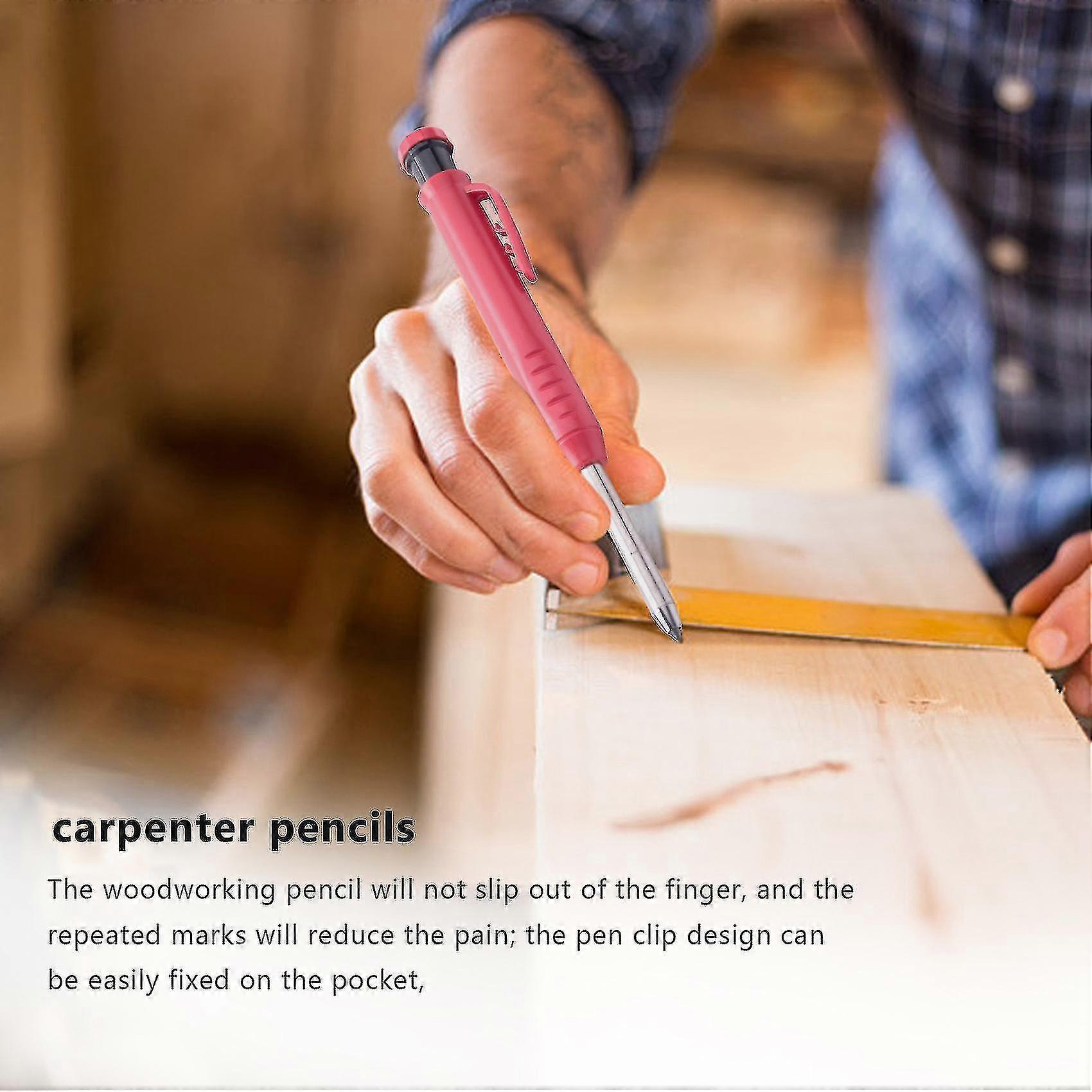 Carpenter Pencils With Sharpener Set , Carpentry Markers