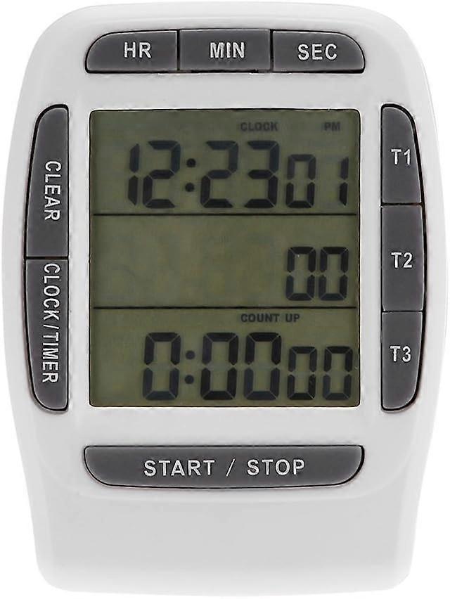 Tre-kanals køkken madlavning timer bærbar digital multi-kanal 3 kanaler LCD timer nøjagtig tim