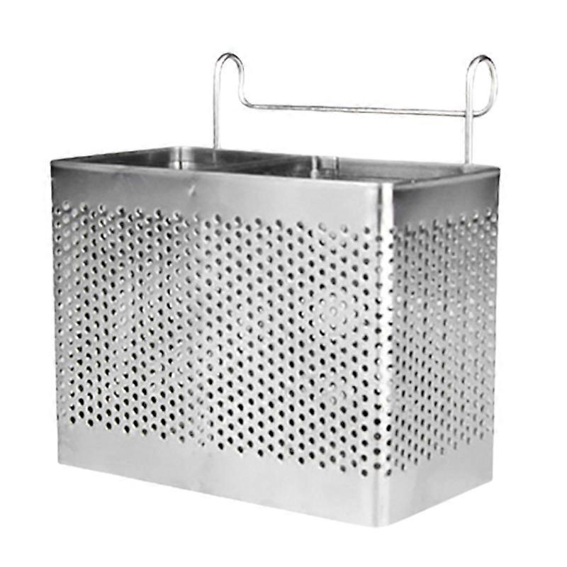 Chopsticks Holder with Hanging Hooks Space-Saving Stainless Steel Tableware Drainer for Kitchen KAESI