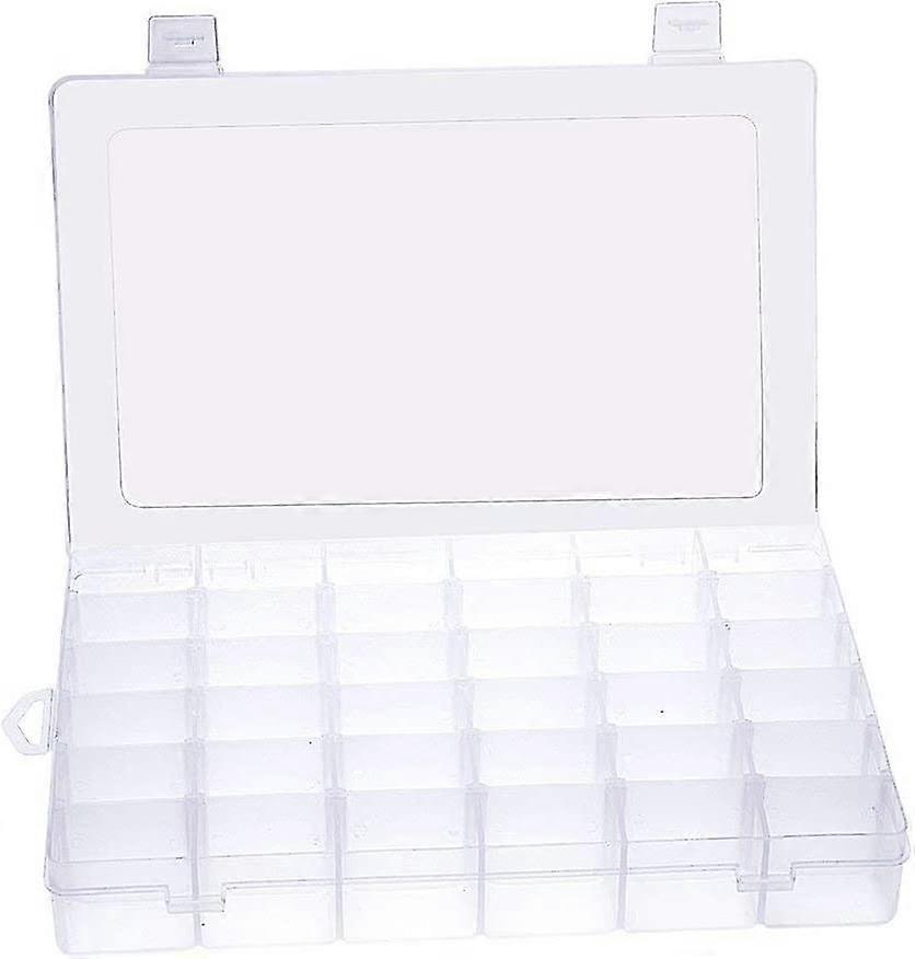 36 Grids Clear Plastic Jewelry Box Organizer Storage Container