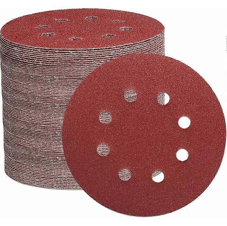 125mm Sanding Discs 105pcs Sanding Disc for Random Orbit Sander, for Polishing Wood also Metal (15pcsX Abrasive Grit of 40/60/80/150/240/320/600)