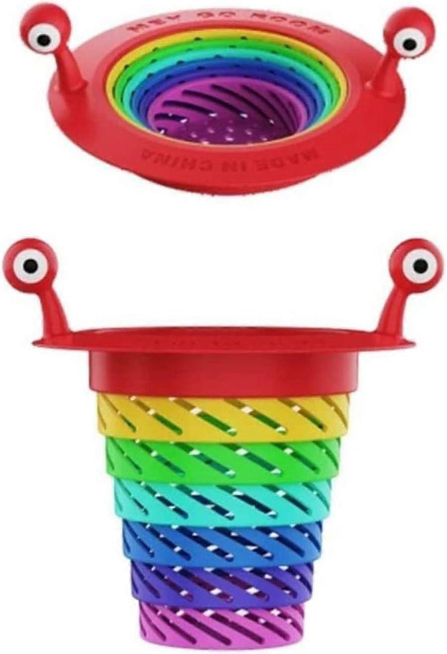 Collapsible Silicone Strainer - Kitchen Sink Strainer - Tea Strainer with Extendable Handles (Colorful)