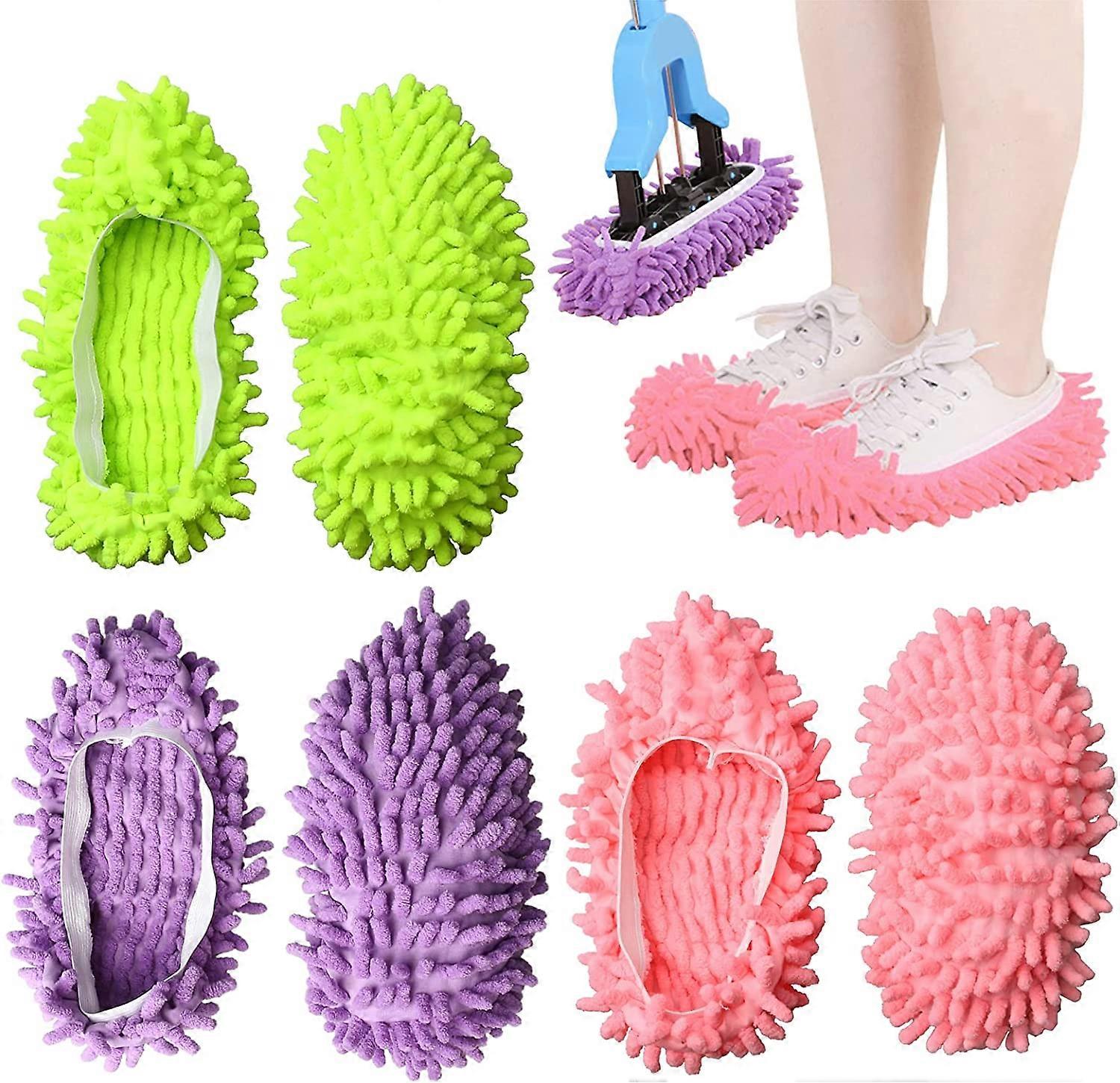 3 Pairs/ 6PCS Mop Slippers(1 size