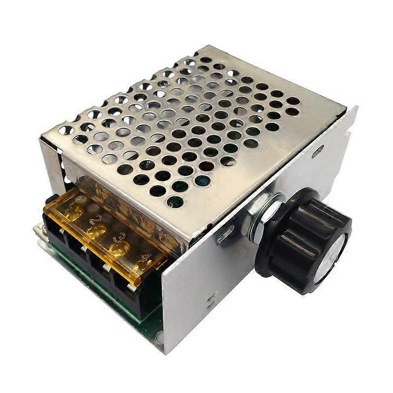 Motor Speed Regulator 41A Silicon Controlled Rectifier Motor Voltage Controller with Shell for Light Fan 220V 4000W