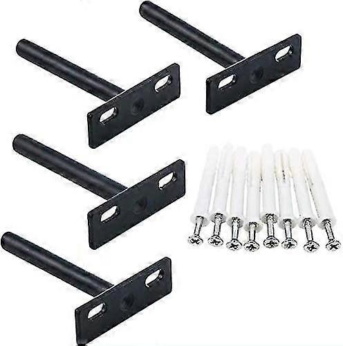 Zwevende plankbeugels 4 stuks 10 mm wandmontage plank onzichtbare beugel verborgen plankbeugels met 8 stuks schroeven en 8 stuks