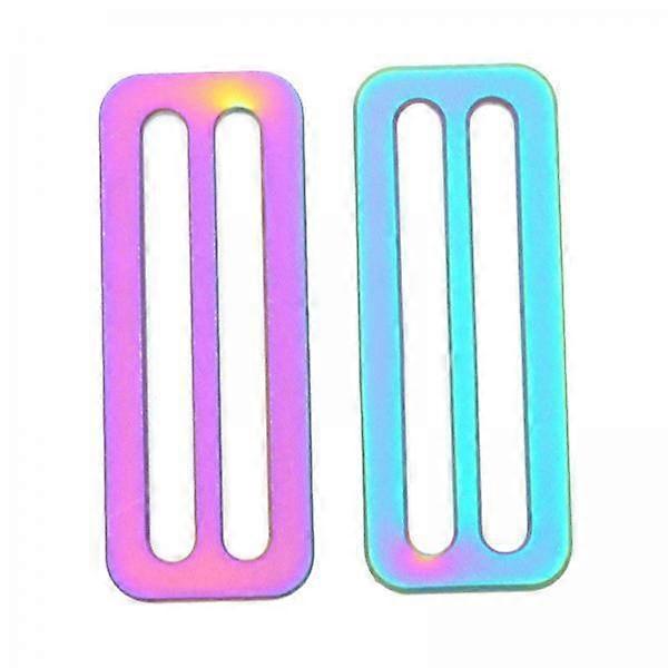 2xרתמת צלילה 5 ס"מ מחוון מחוון שומר חגורת משקל אבזם שקופיות 60x22mm