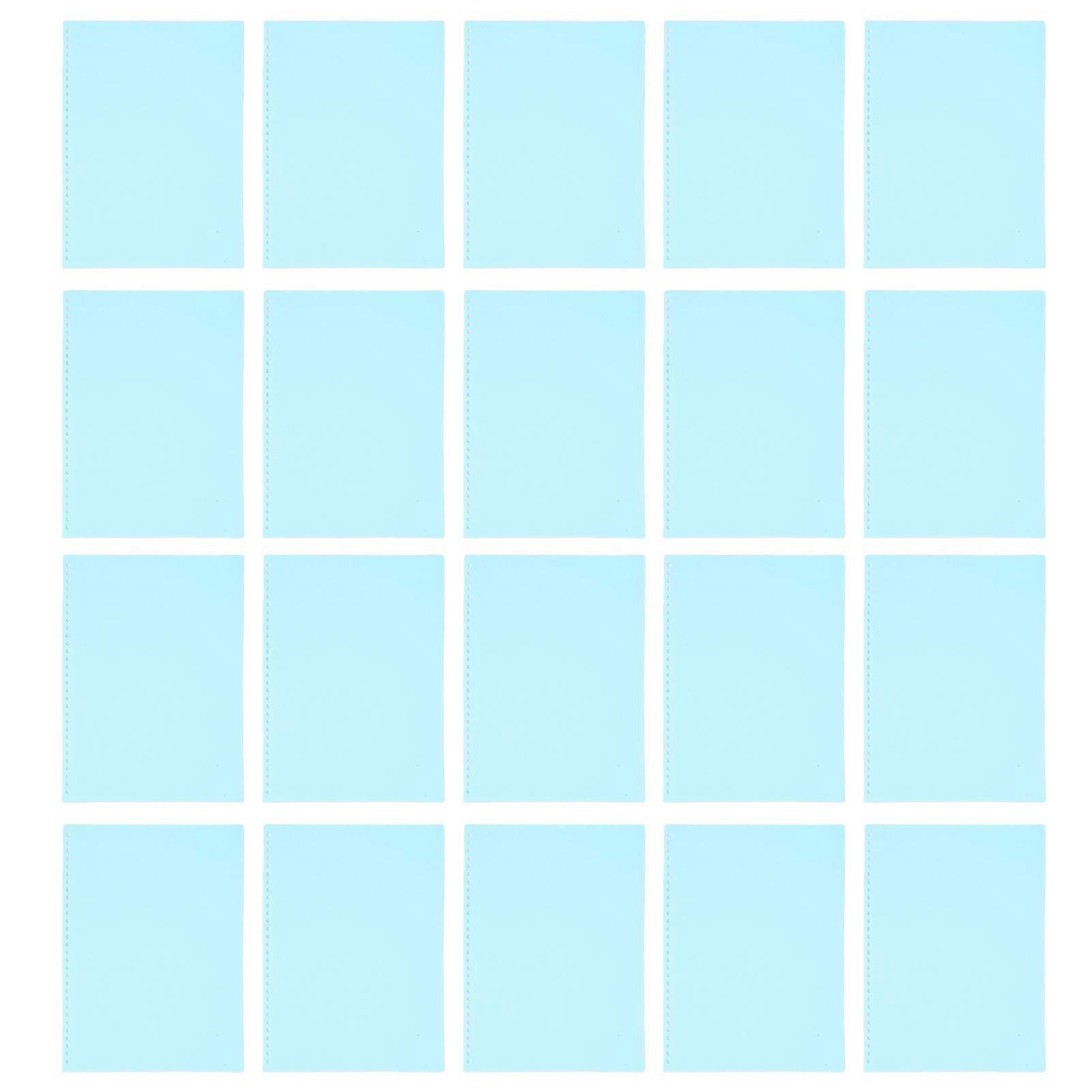 20Pcs Sheet Protector Paper Binding Cover Matte A4 30 Holes PP Plastic for Presentation Light Green