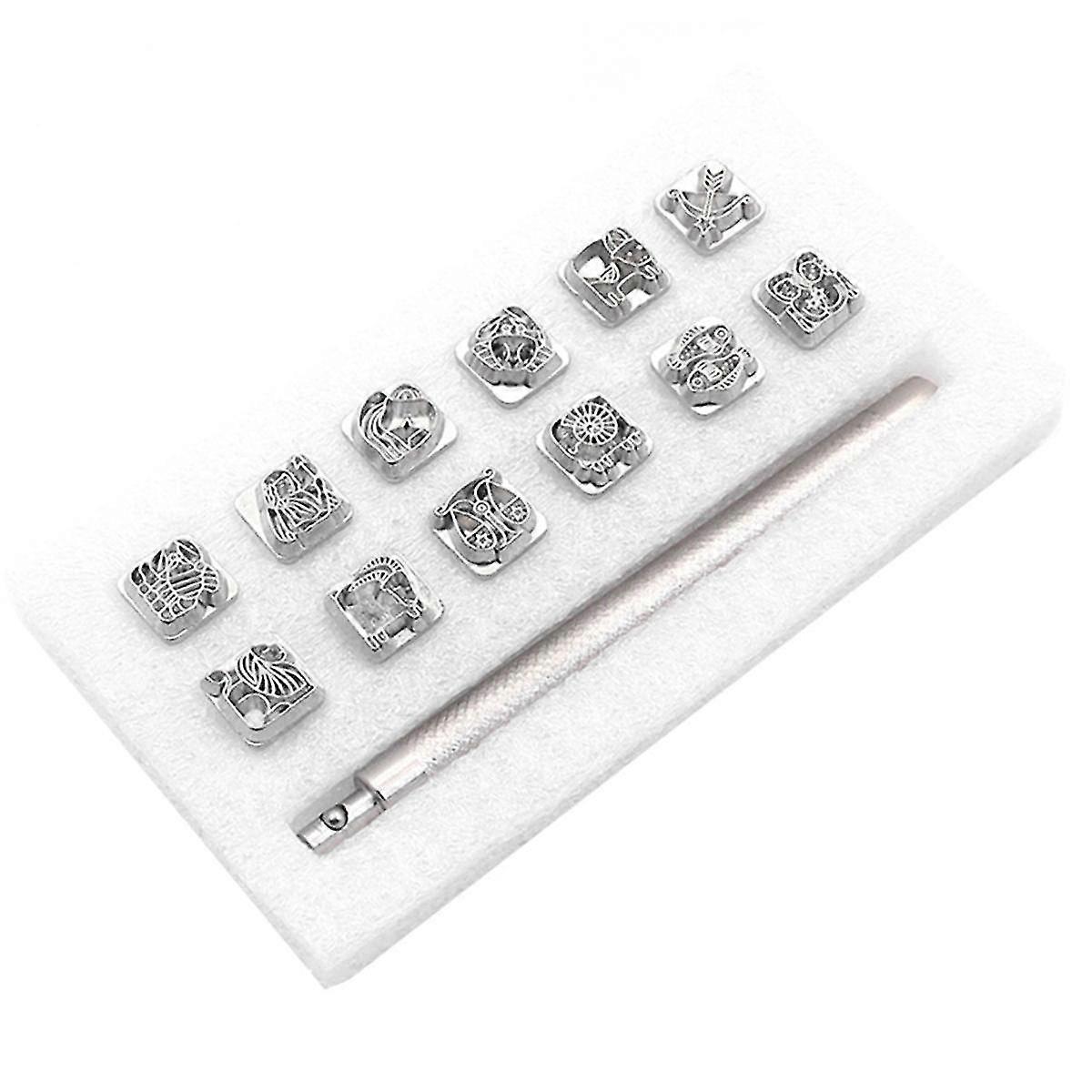 Twelve Constellations Printed Leather Leather Printed Constellation Leather Carving Pattern Handmade Diy Punch Tool Set