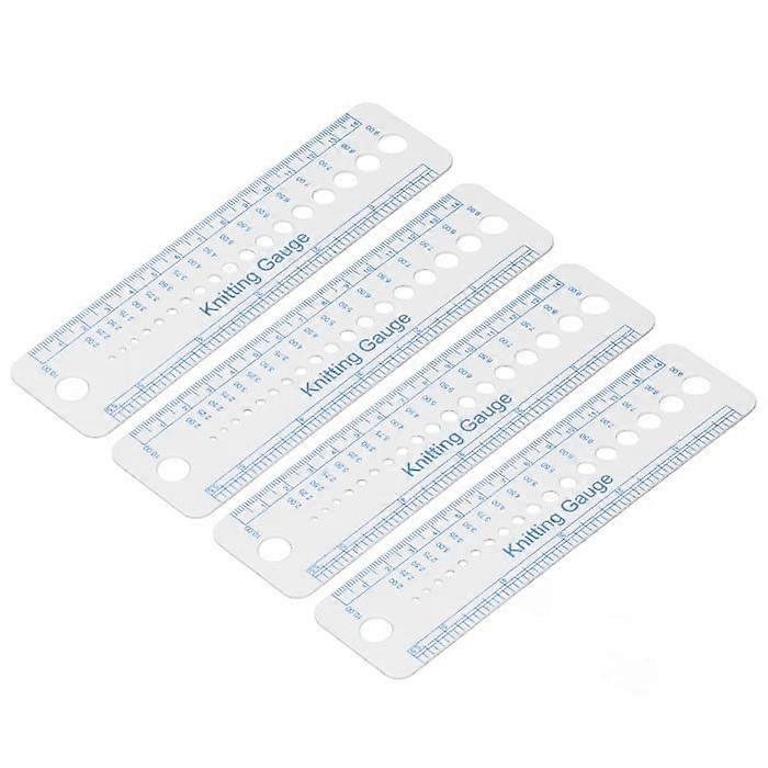 Strickprobe Messwerkzeug 4pcs Kunststoff Stricknadel Gauge Pullover Strick Gauge Messwerkzeug