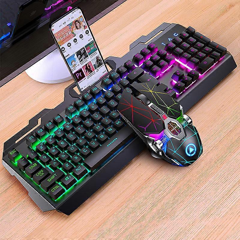 Mechanical Gaming Keyboard and Mouse Combo Switch 104 Keys Backlit Keyboards