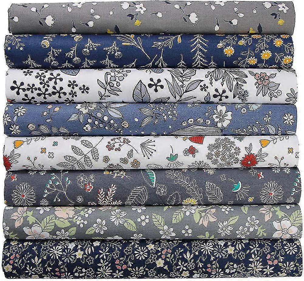 8 قطع نسيج قطني من The Meter حزمة قماش 50 × 50 سم قماش ، أقمشة للخياطة أفضل هدية