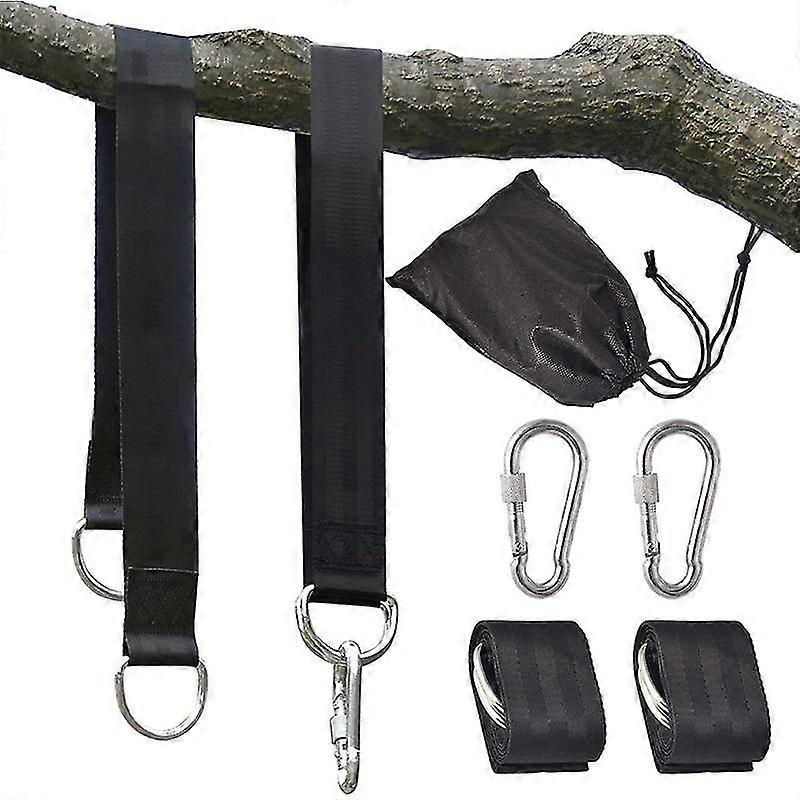 Tree Swing Hanging Straps Kit 2x5ft Heavy Duty Swing Hanger With Carabiners, Tree Protectors And Swivel Hook