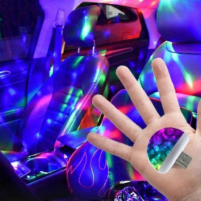 2022 nouveau multicolore USB LED voiture éclairage intérieur lumière ambiance néon lumière colorée commande vocale mini festival lumière de scène