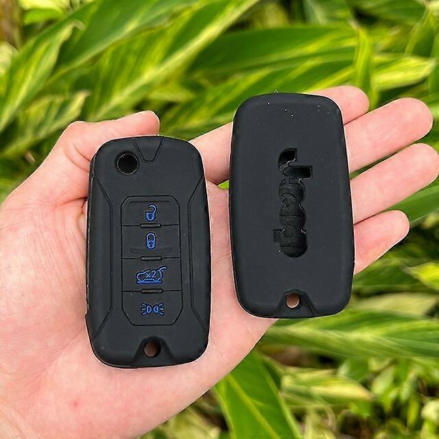 rubber car key FOB Case Cover for Jeep Renegade hard steel 2016 flip folding remote 4button key