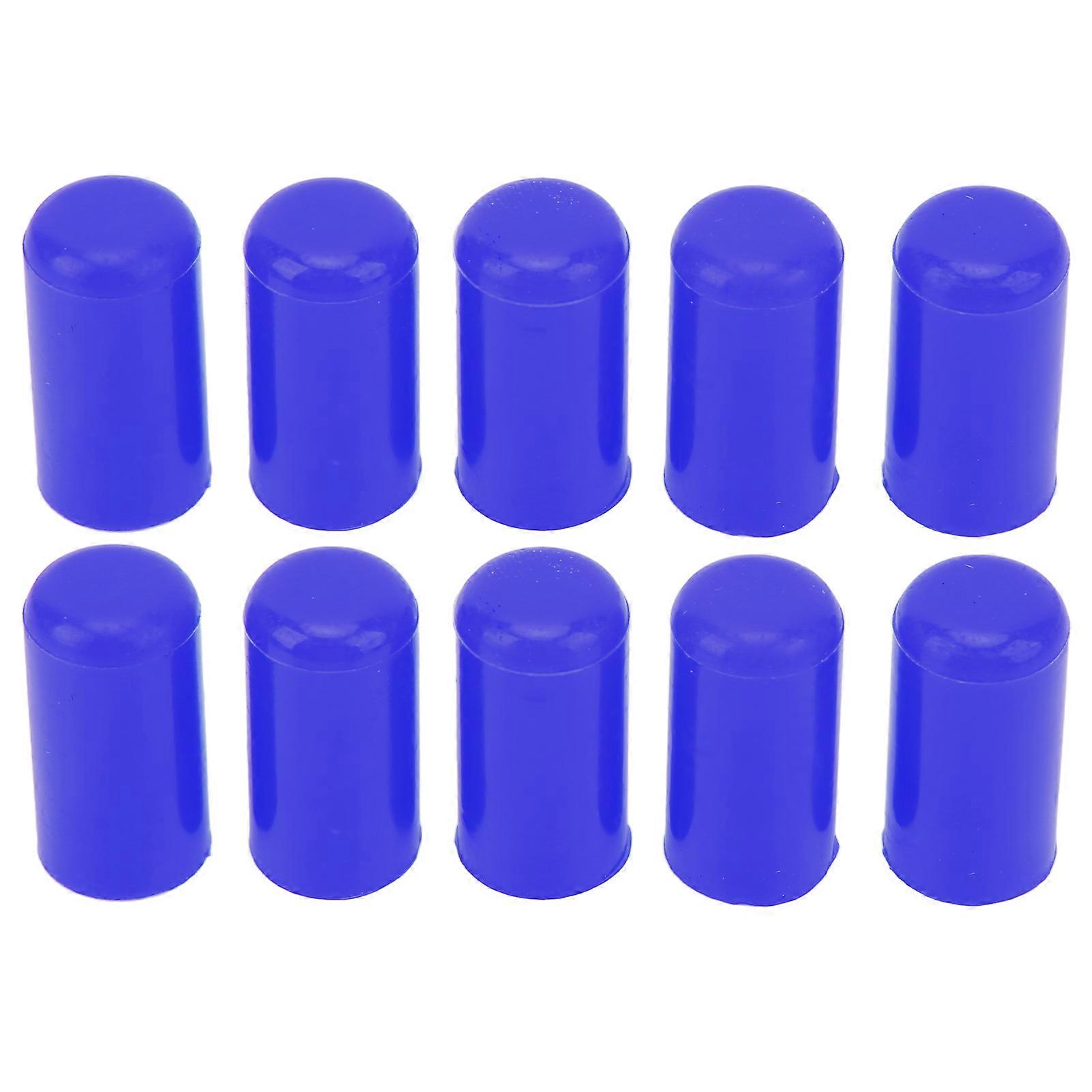 Car Intake Vacuum Hose Blanking Cover 10Pcs Silicone Bung Plug Universal 8mm Inner Diameter Blue