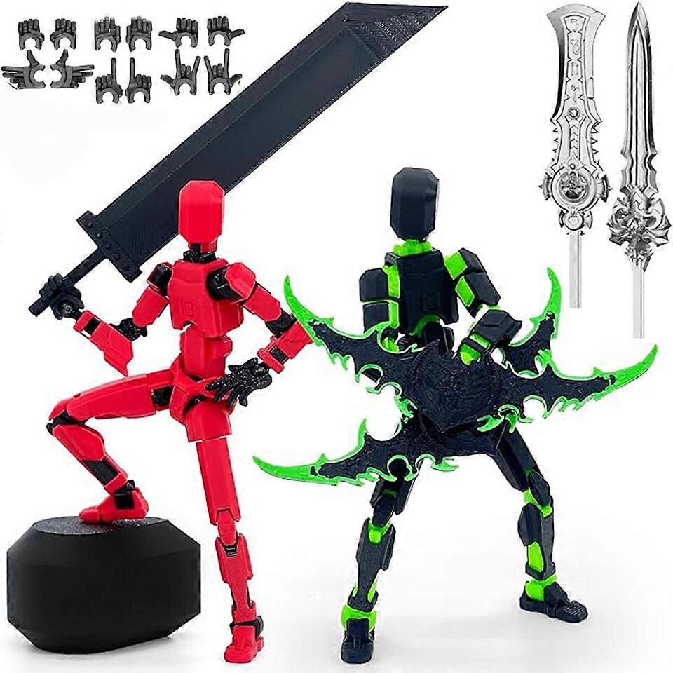 T13 Action Figure, Titan 13 Action Figure Toys Robot, 3D-printad ledad rörlig, 100% NY
