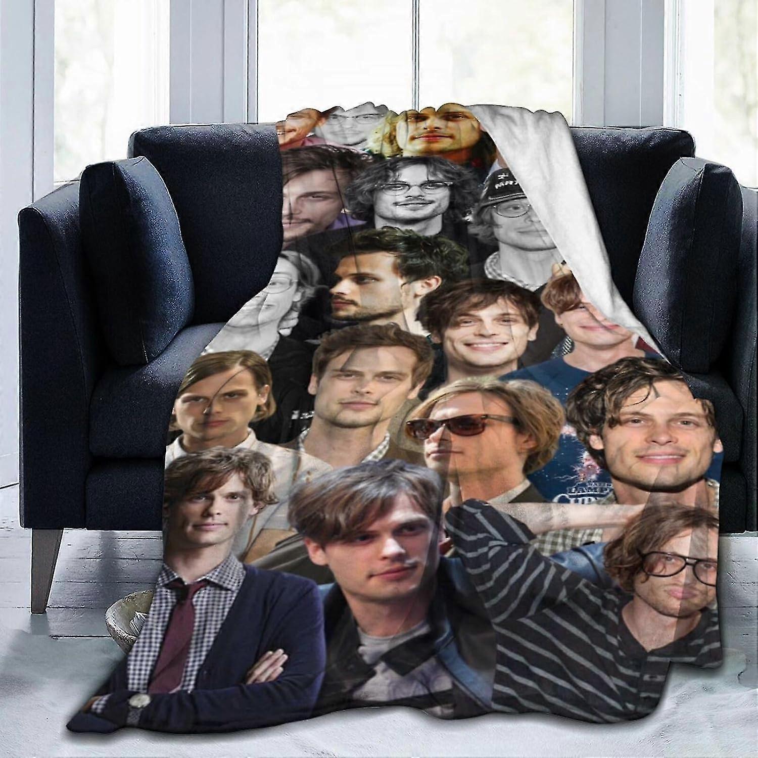 بطانية ماثيو جراي غوبلر لينة ومريحة من الصوف الصوف رمي البطانيات هدية للديكور المنزلي أريكة مكتب سيارة Camids10773