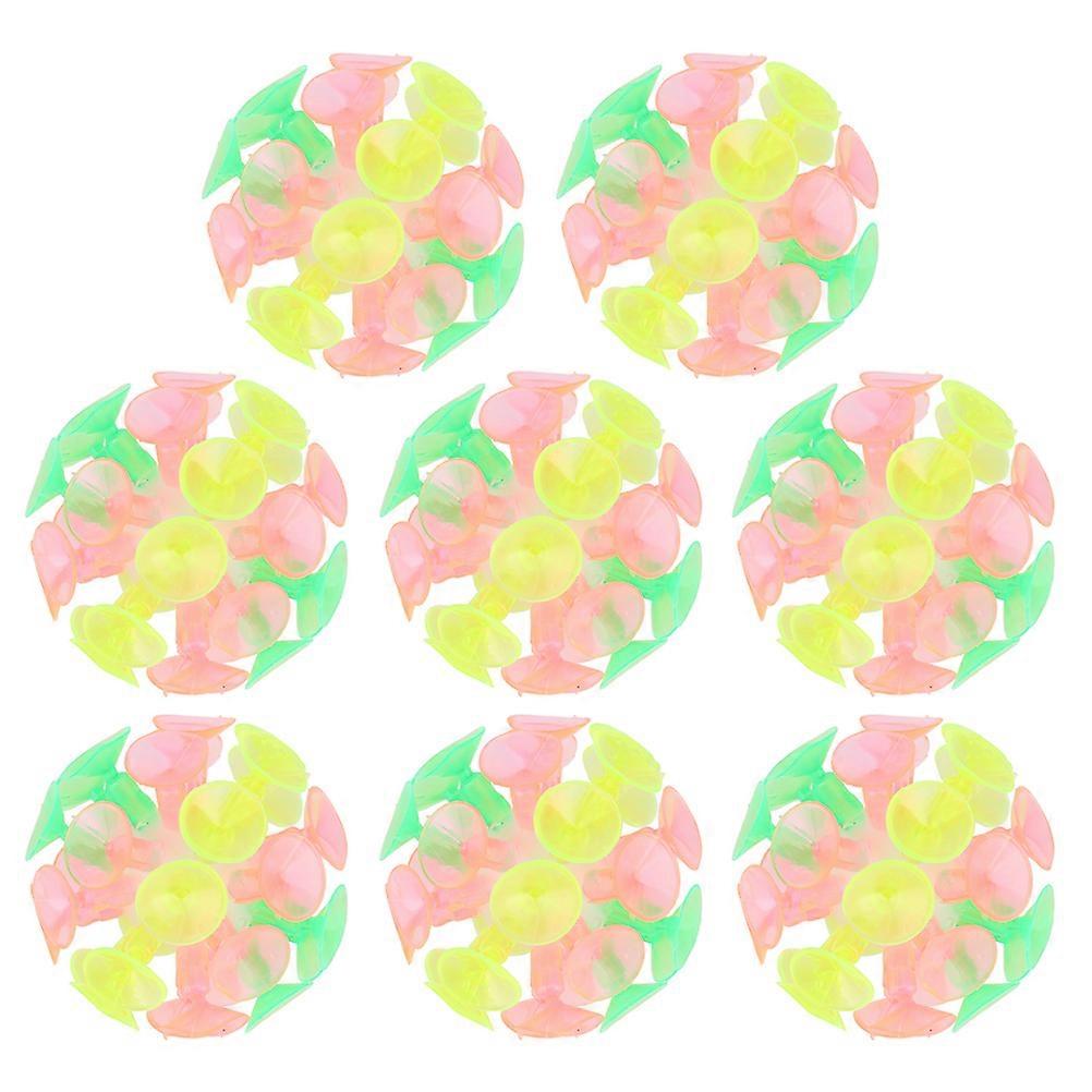 8 Pcs Children Toys Bouncy Balls Sticky Wall Balls Sticky Dart Balls Suction Cup Game Toss Dart Board Game Ceiling Sticky Balls