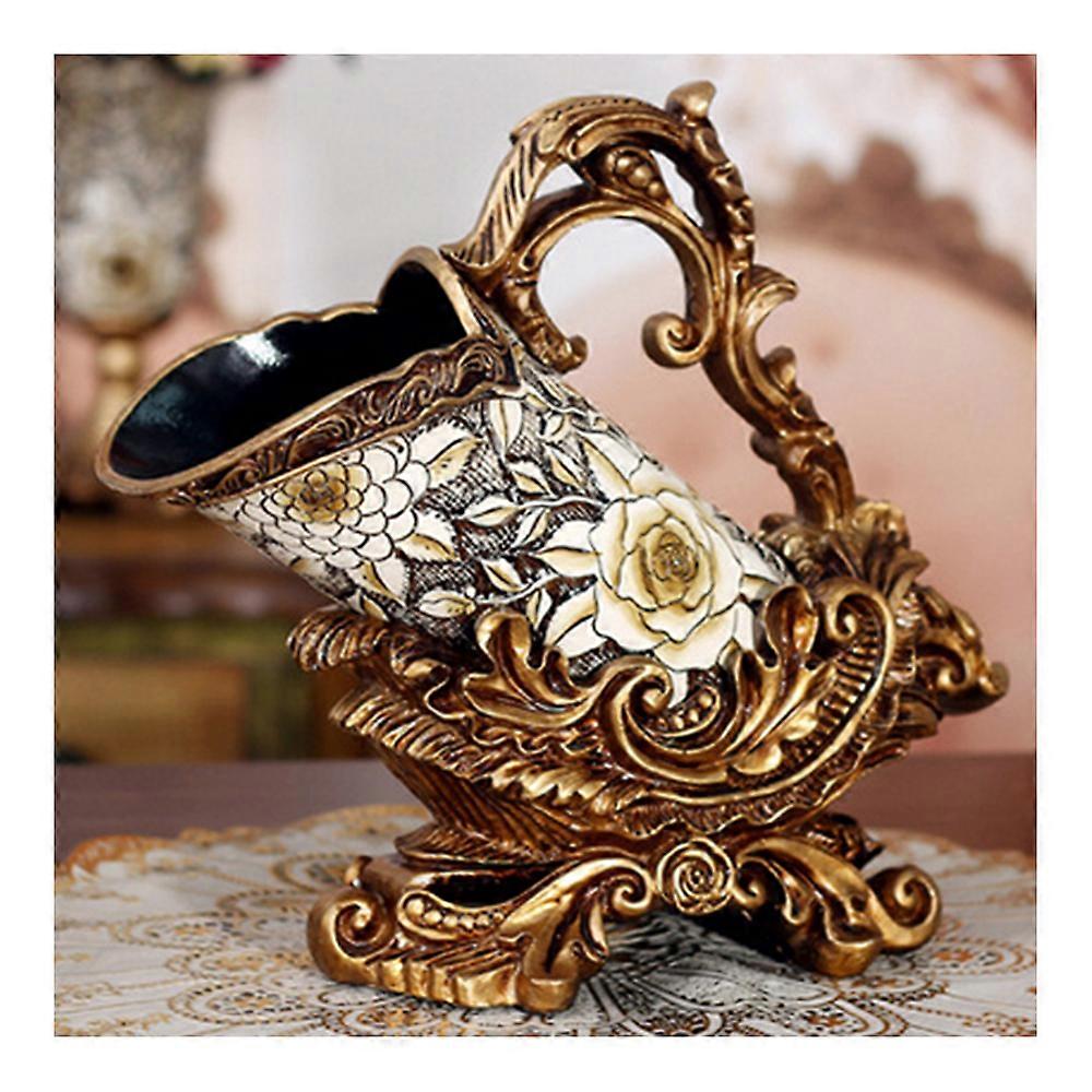 Vintage Creatieve Rode Wijnhouder Stand Hars brons 1003