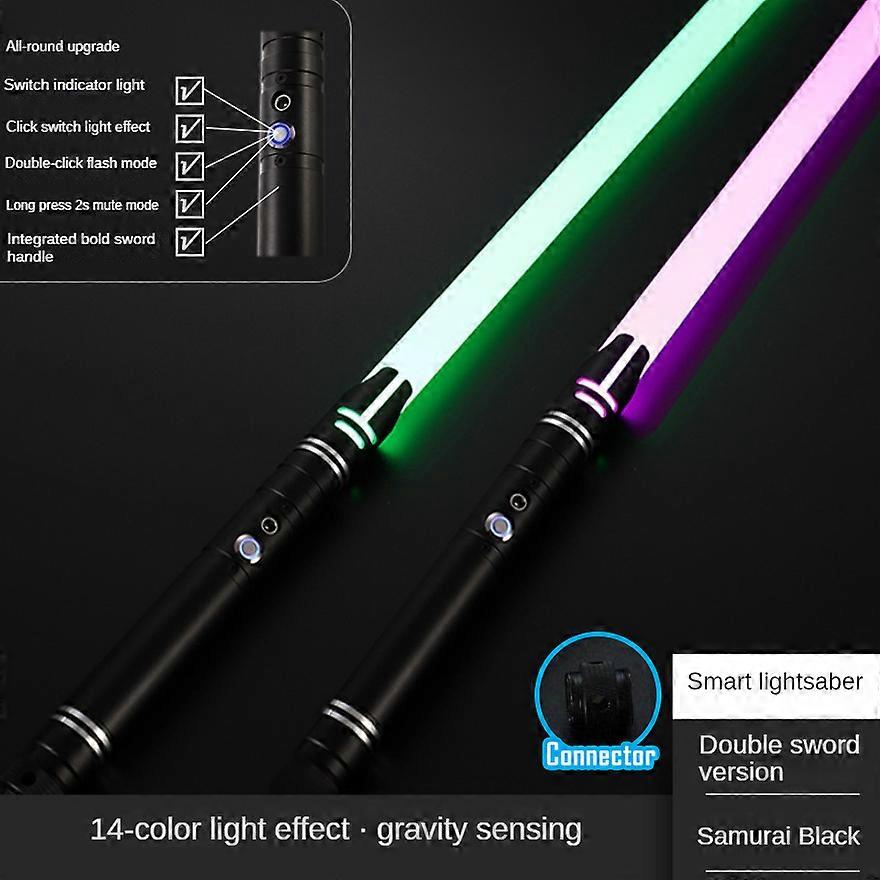 RGB Lightsaber Metal Handle Laser Swoed Heavy Dueling 14 Changing Color with Force FX Blaster FOC Lock Up Light Saber LED Toy