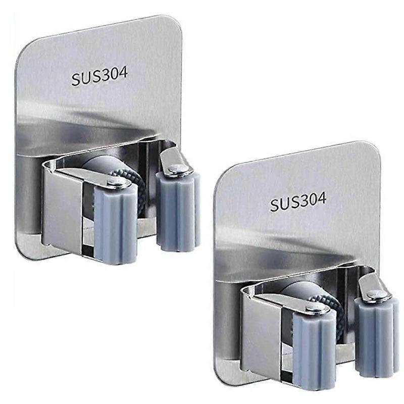 2pcs SUS304 Wall Hooks Punch-Free Mop Hanging Hooks