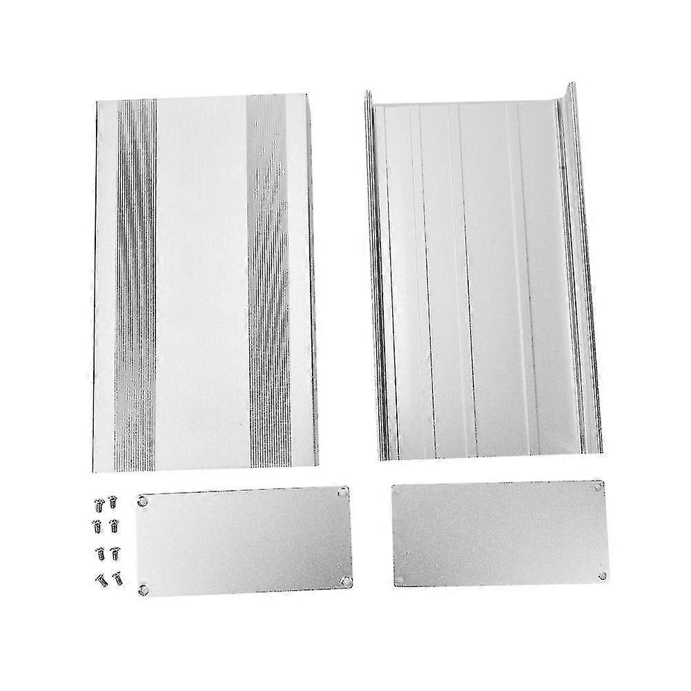 מארז פרויקט סגסוגת אלומיניום אלקטרונית קופסת פרויקט מארז מגן כסף מחומצן בהתזת חול 68 x 145 x 250 מ"מ