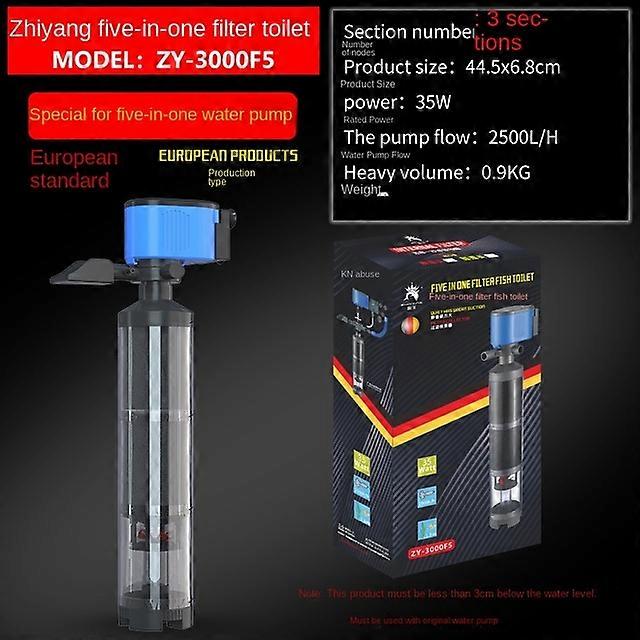110V 220V aquarium built-in filter fish tank five-in-one filter barrel oation adsorption fish feces collection filter pumpIn-
