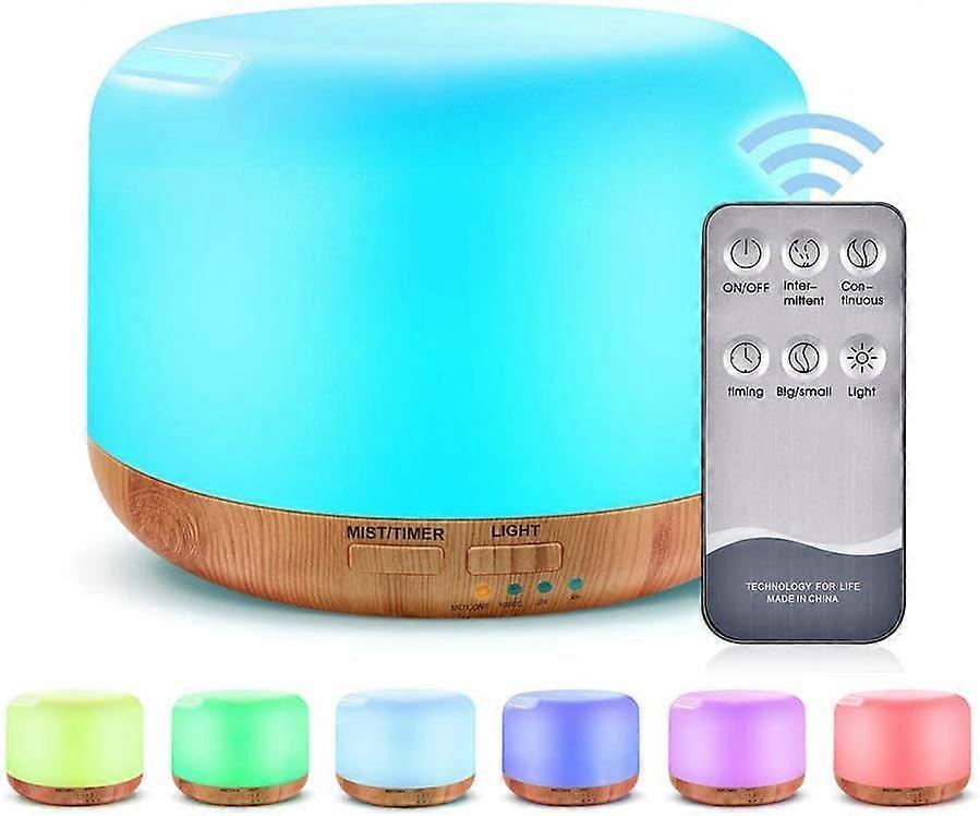 300ML Essential Oil Diffuser, Ultrasonic Humidifier Aromatherapy Diffuser with 7 Colors