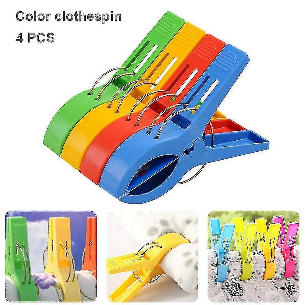 4pcs Clips Windproof Pegs Large   For Clothes Beach Towel Home Drying Racks