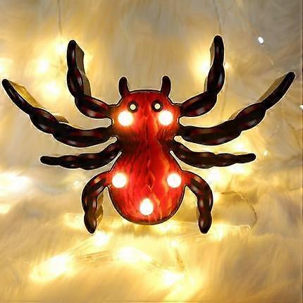 Halloween bemalte Form Kürbis Geist Totenkopf Spinne Fledermaus dekoratives Licht Schießen Requisiten Netz rotes Nachtlicht (bemalte Spinne 1)