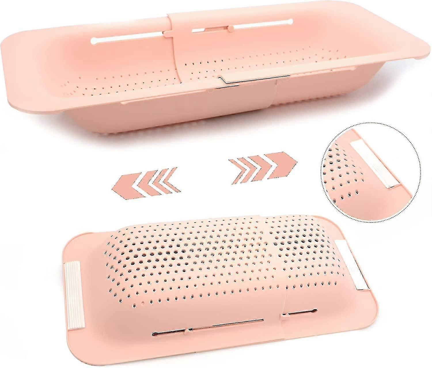 Expandable Colander With Non-slip Strips For Washing Fruits And Vegetables Pasta Macaroni And Draining Cutlery Plastic Collapsible Colander