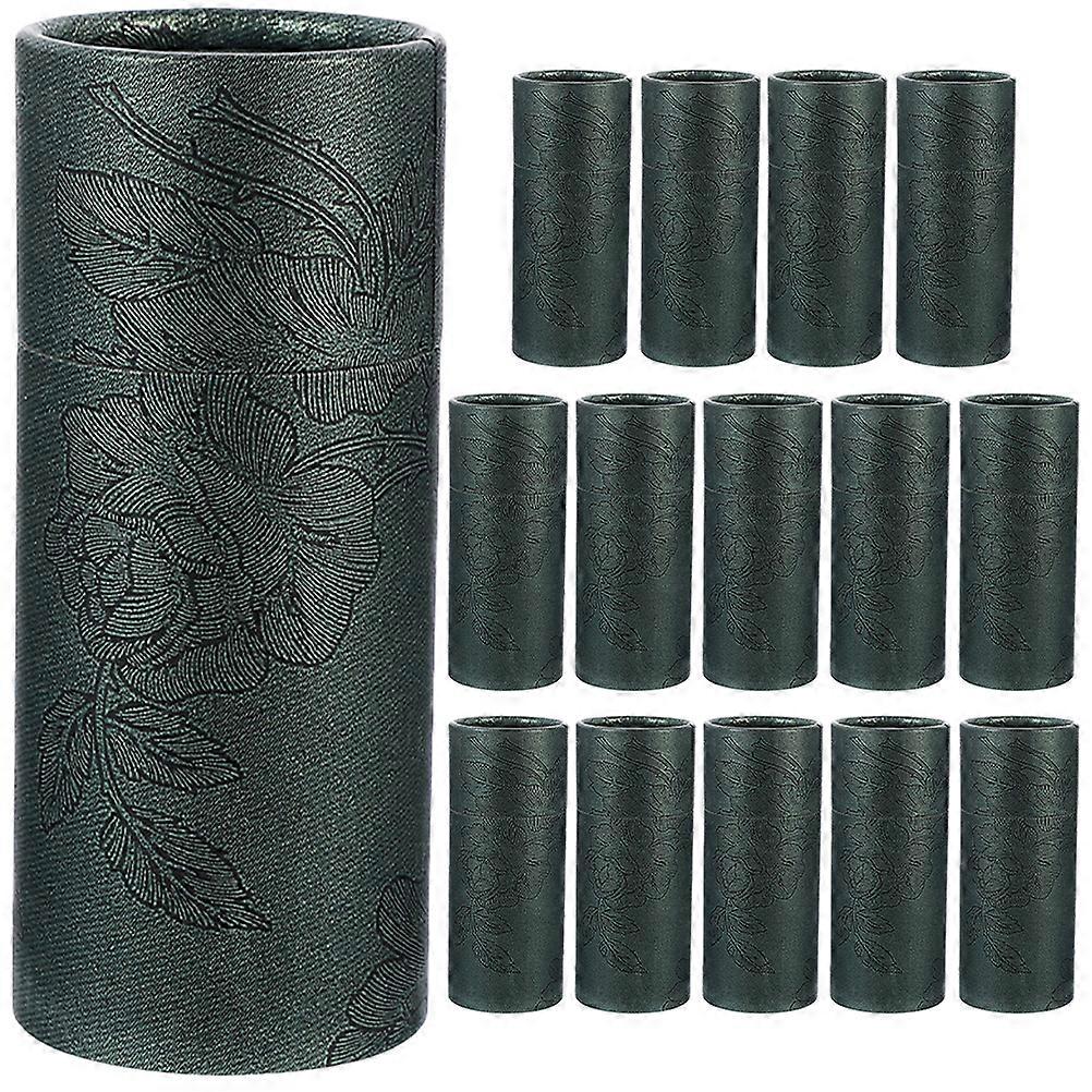 15 قطعة من زجاجة الزيت العطري صندوق التعبئة والتغليف مربع مع غطاء أوراق الشاي ورقة جرة جرة أنبوب التخزين