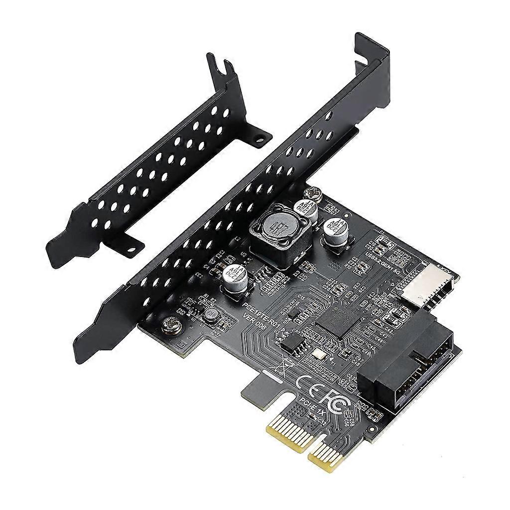 PCI-E 1X to USB 3.2 GEN1 5Gbps Type-E A-Key Expansion Card,20Pin Front Panel