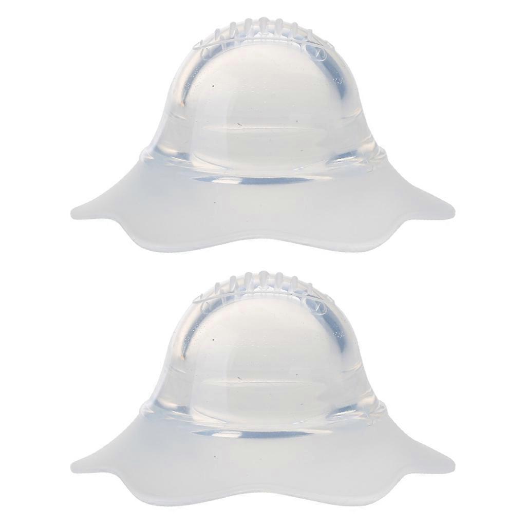 2Pcs/Pair for Nano Silver Silicone Nipple Corrector Petal-Shaped Extractor Antibacterial Invagination Flat Suction Devic