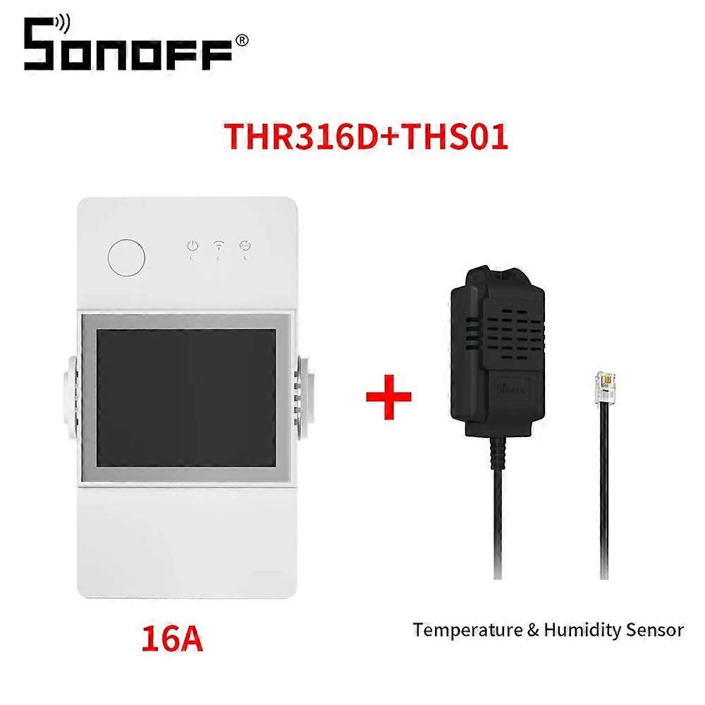 SONOFF TH Elite 16A 20A Relay Module Smart Wifi Switch Humidity Sensor Temperature Monitor Works With Alexa Google Home