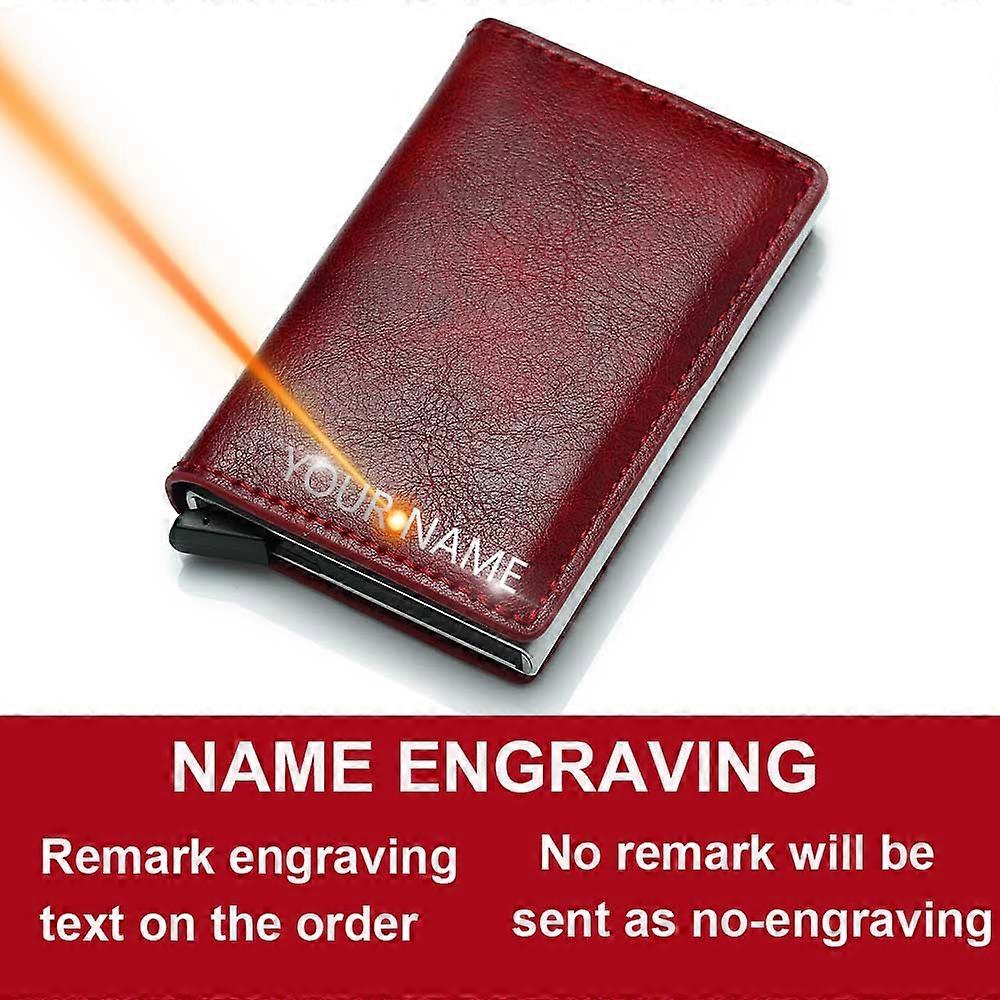 2022 Free Name Customized Card Holder Men Wallets Carbon Fiber Rfid Black Leather Slim Mini Wallet Small Money Bag Male Purses