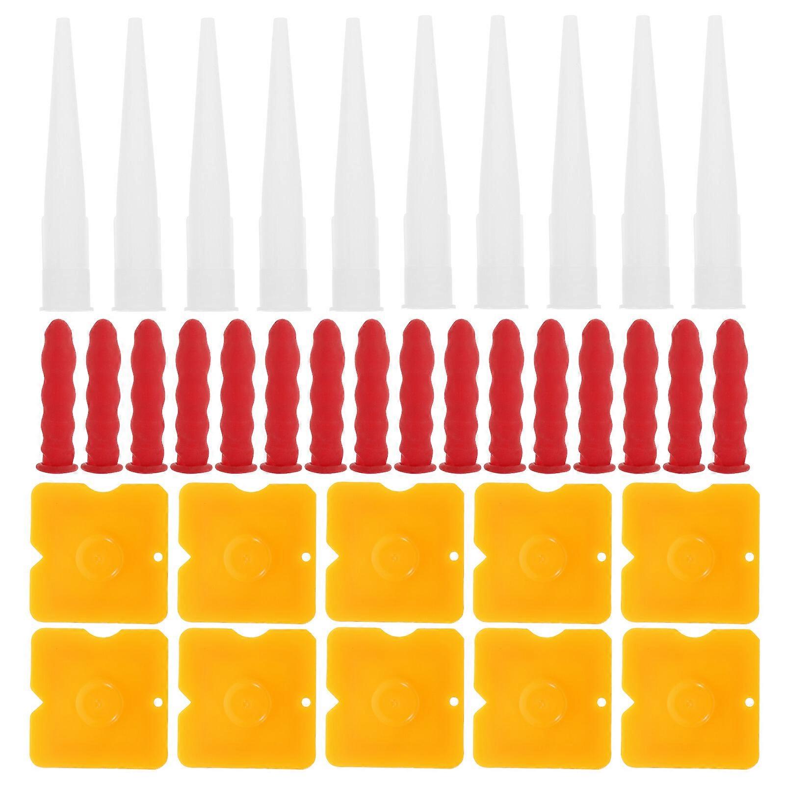 1 Set Caulk Saver Caps Caulk Tube Sealer Caps Caulking Tip Applicators Caulking Nozzles
