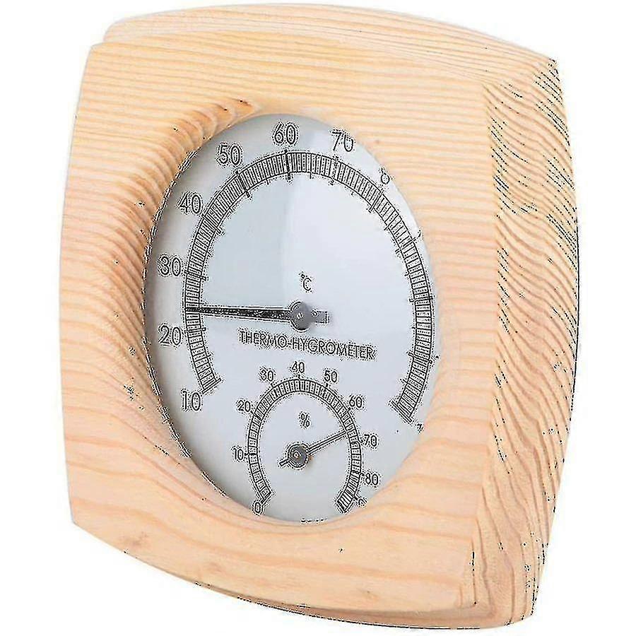 2-i-1 rustfritt stål badstue termometer hygrometer termohygrometer