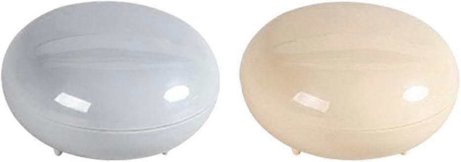 Soap Box Container Drainer Soap Storage Case Holder With Lid For Bathroom Shower Home Travel (GrayApricot2Pcs)