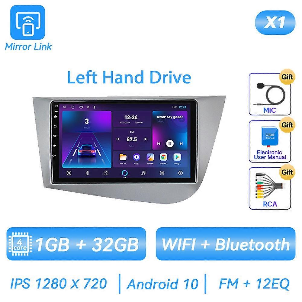 For Seat Leon 2 MK2 2005 - 2012 Car Radio Android Multimedia Video Player Carplay GPS Navigation DSP Autoradio QLED Touch Screen