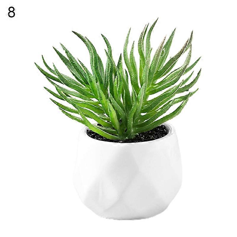 Succulents Potted Simulation with Flower Pot Mini Different Artificial Succulents Potted Plant for Home JIKAIX