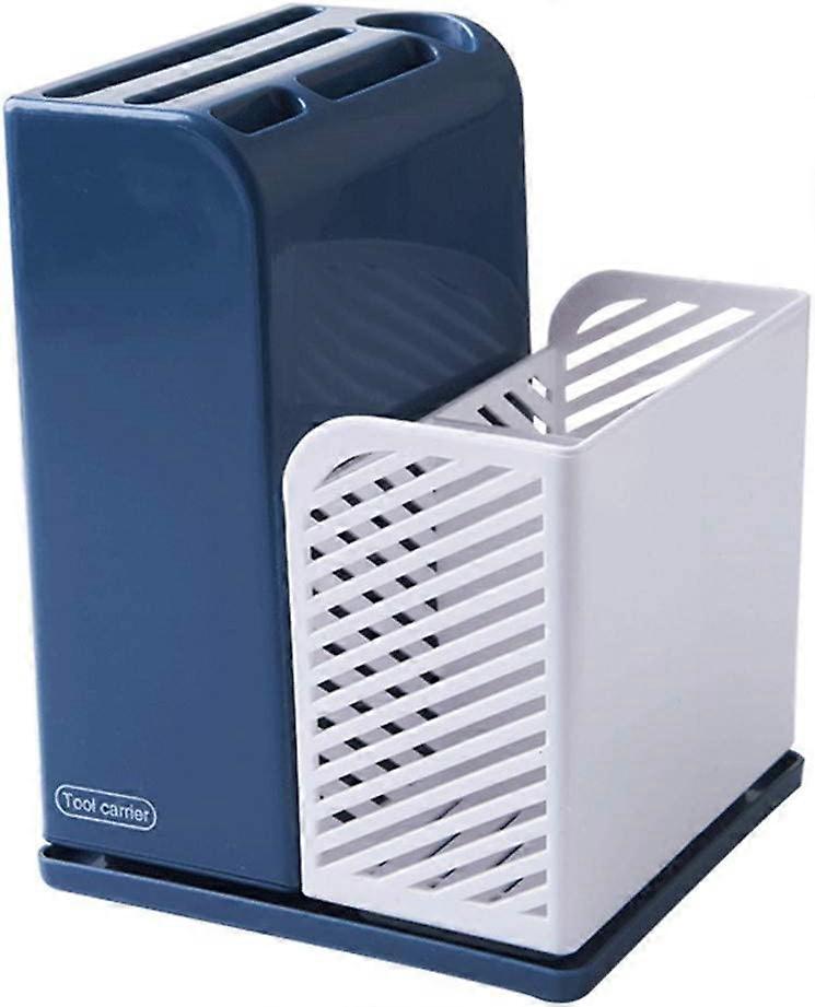 Multifunction storage rack for chopsticks / x / kitchen cutlery  Blue / White