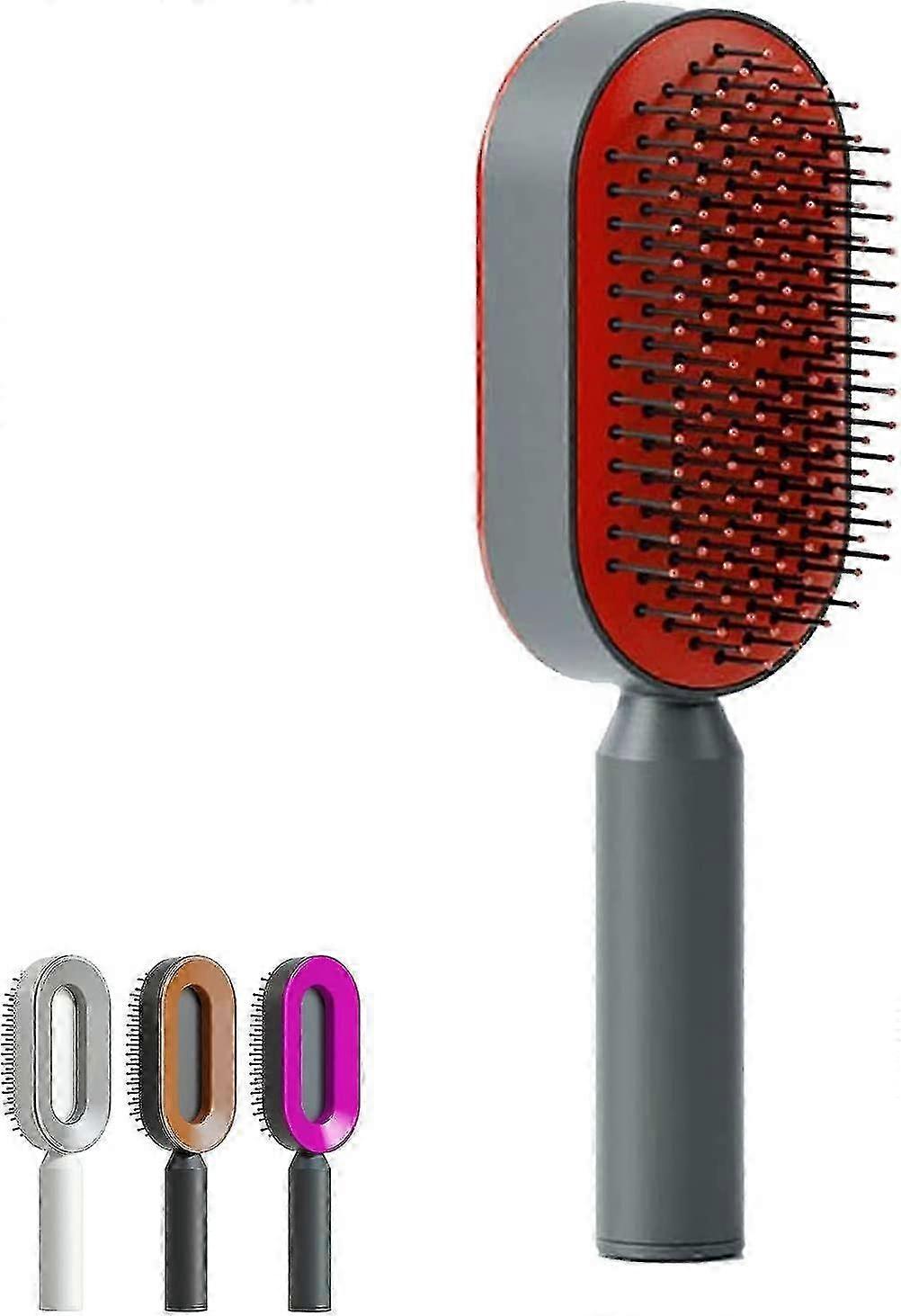 Brosse à cheveux autonettoyante, brosse de massage à coussin d’air 3d, peigne de façonnage de cheveux autonettoyant pour femmes coiffure