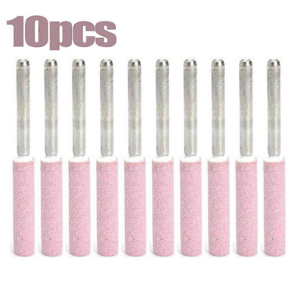 10pcs Chainsaw Sharpener Grinding Stones 4.8mm 3/16 Sharpening Tool Stones For Rotary Power Tools