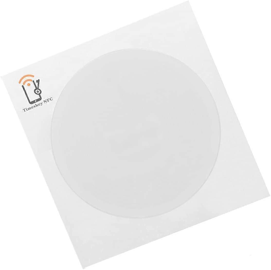 Timeskey NFC 10Pack NFC-klistremerke NTAG 215 fullt programmerbar NTAG215 NFC-tagger, 504 byte minne kompatibel med Android og andre NFC-aktiverte enheter, R