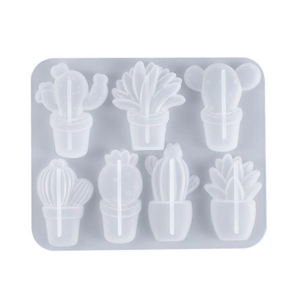 Handmade 3D Cactus DIY Mold Keyring Keychain Charms DIY Crafts Epoxy Resin Mold