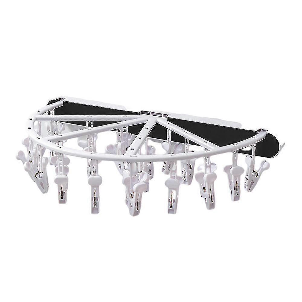 Plastic Hangers, Perforation-free, Collapsible And Sock - Clip Multi - Functional Fixed Hangers