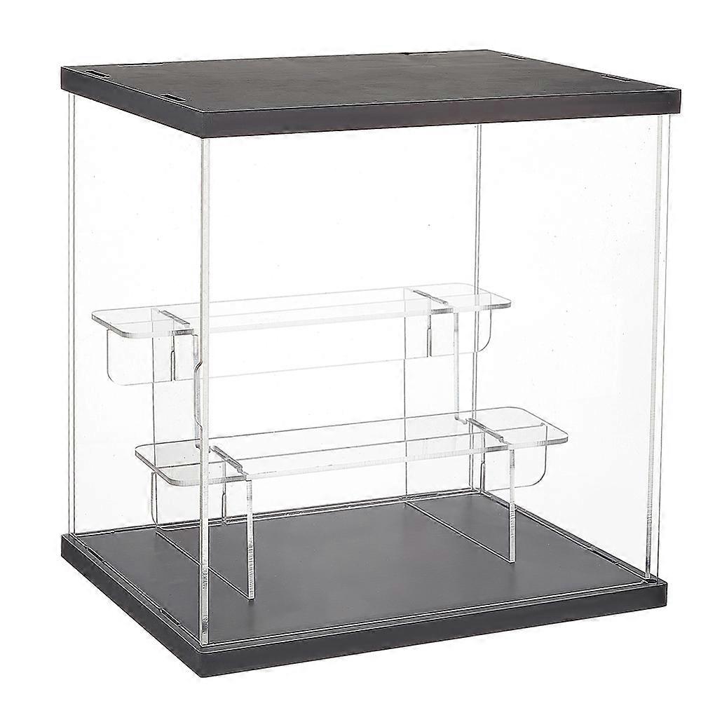 Acrylic Minifigures Display Case Dustproof Dolls Display Box for Models Toys Action Figures White Finished Product: 21x16x22cm