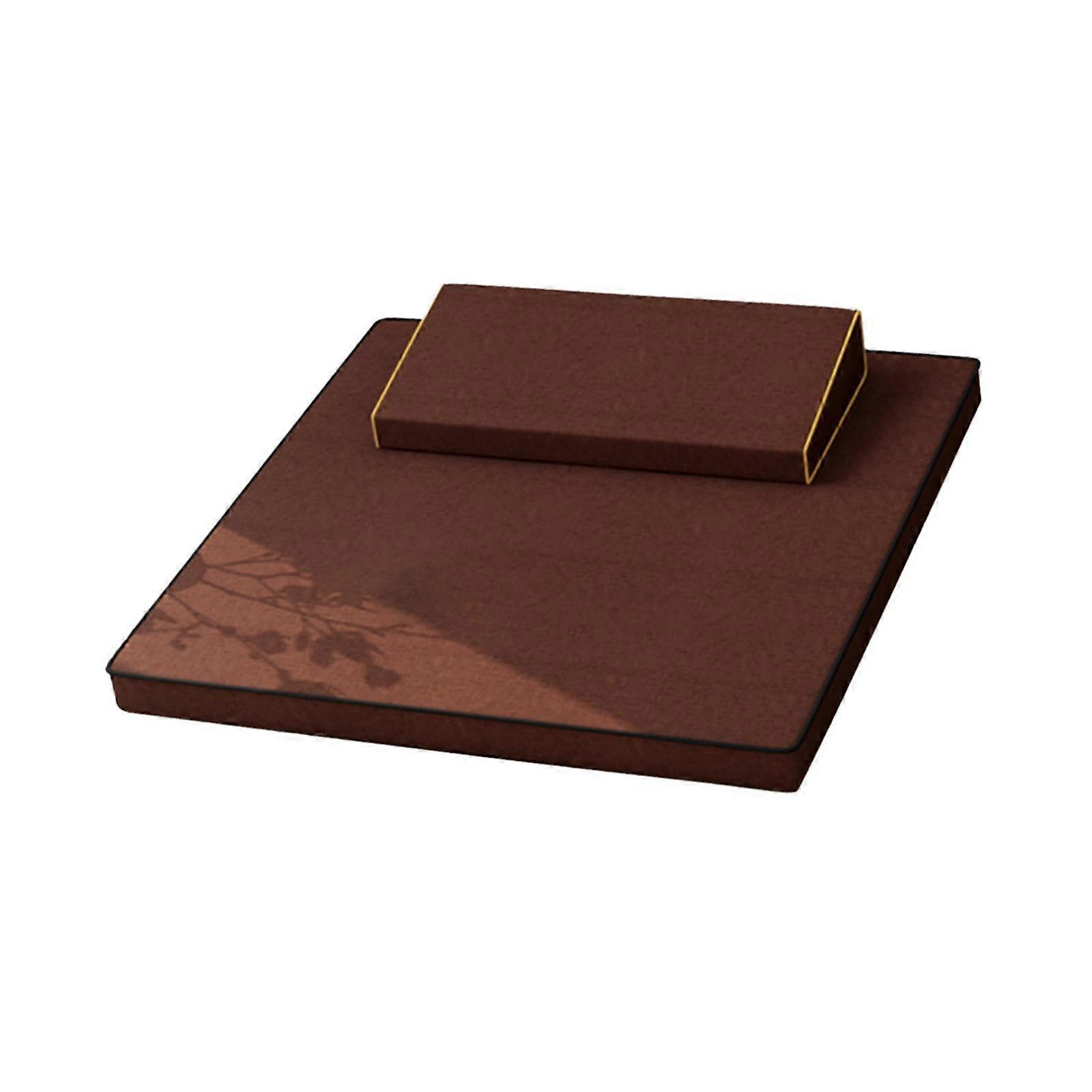 Meditation Cushion Set Easy to Store Seat Cushion for Bedroom Tea Art Musing Dark Brown