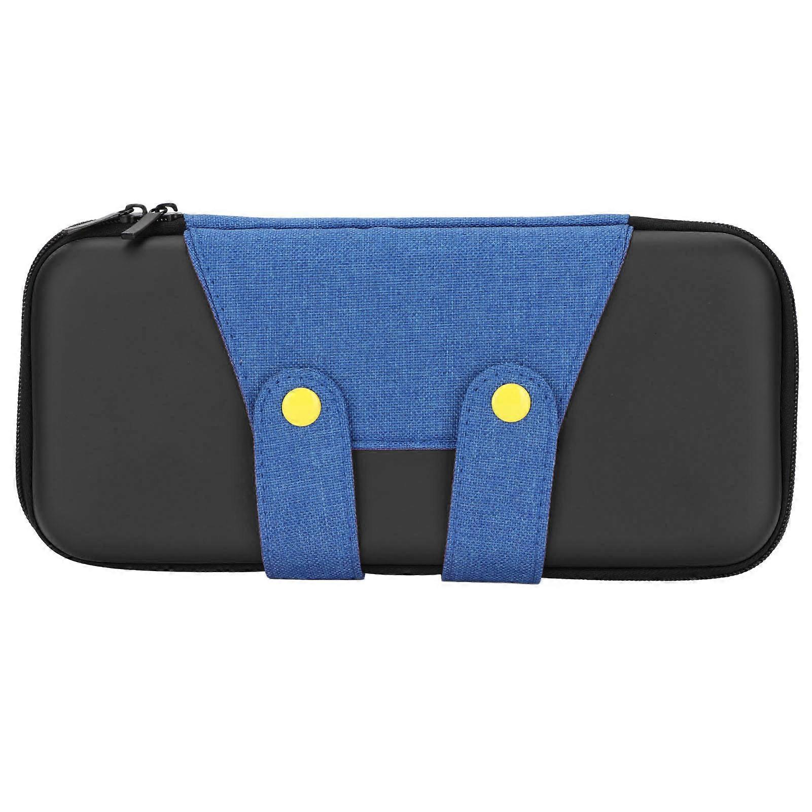 Hard Shell Game Case Durable Double Zippers Portable EVA Game Case for Switch Black Blue